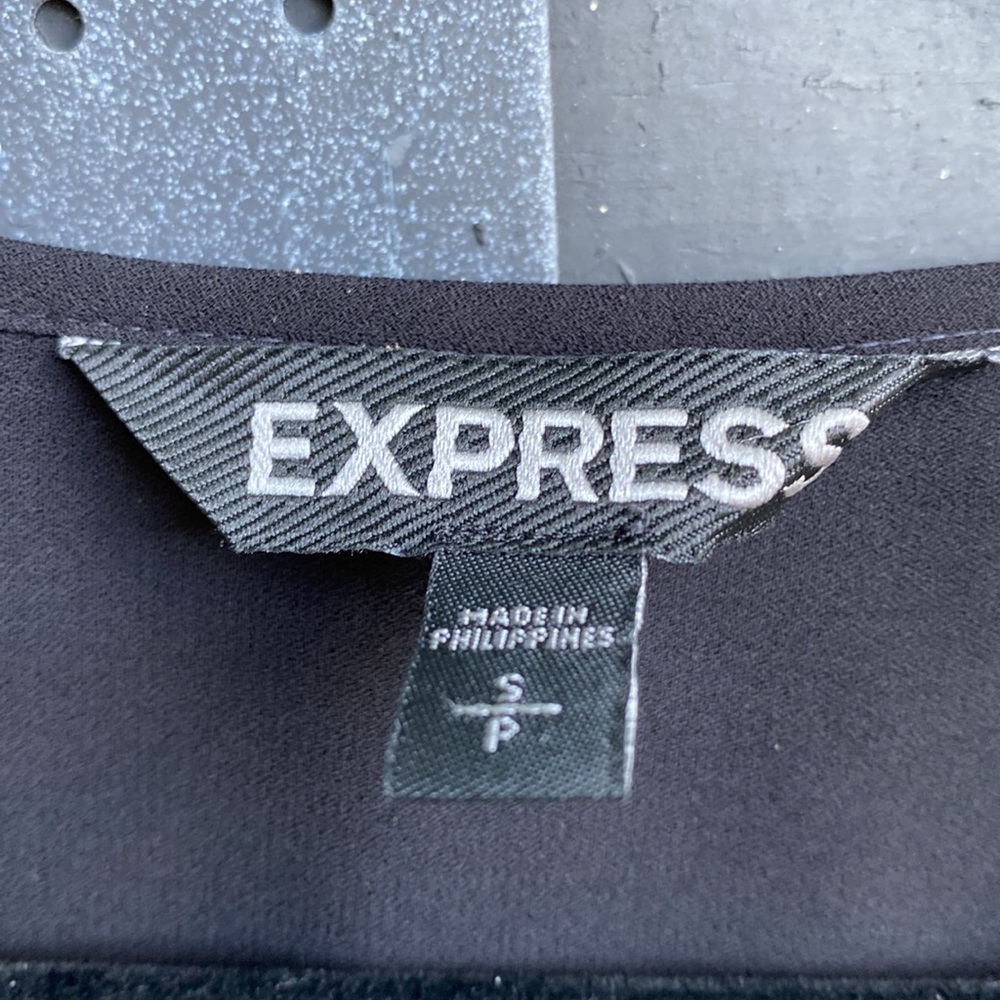 Express Black Top Blouse Size Small - image 5